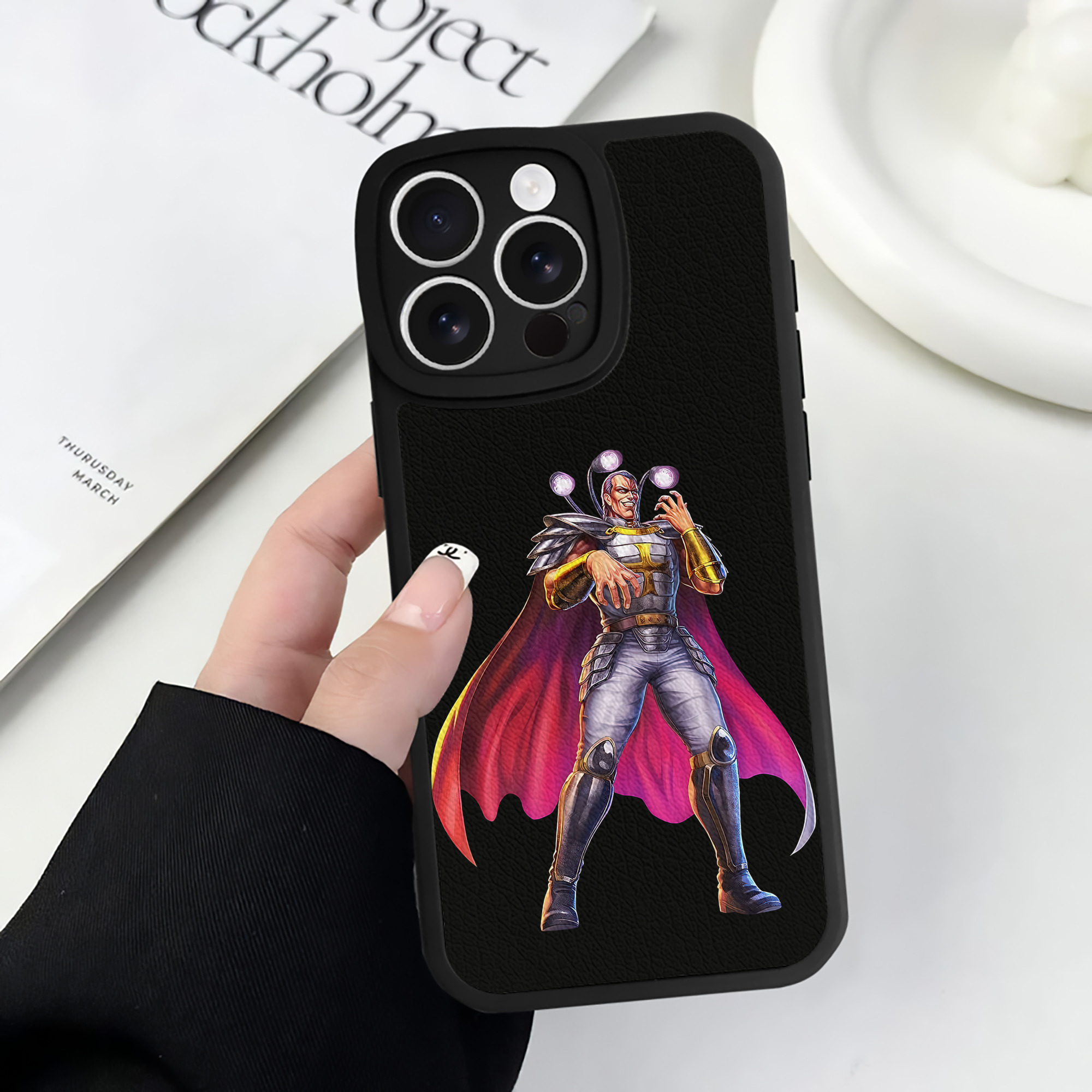 （画像用） 北斗の拳 Fist of the North Star 【iPhone 16シリーズ対応】シリコンスマホケース（レザー調） 材質：シリコン
